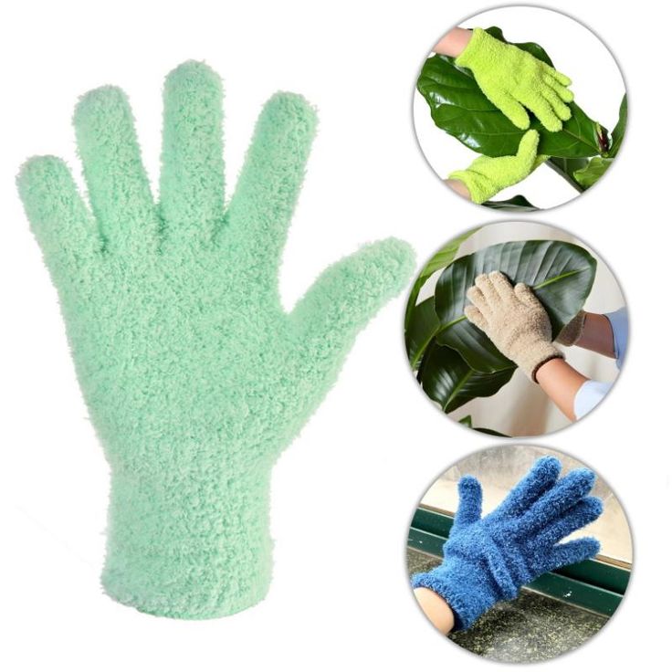 Micro fiber cleaning gloves
