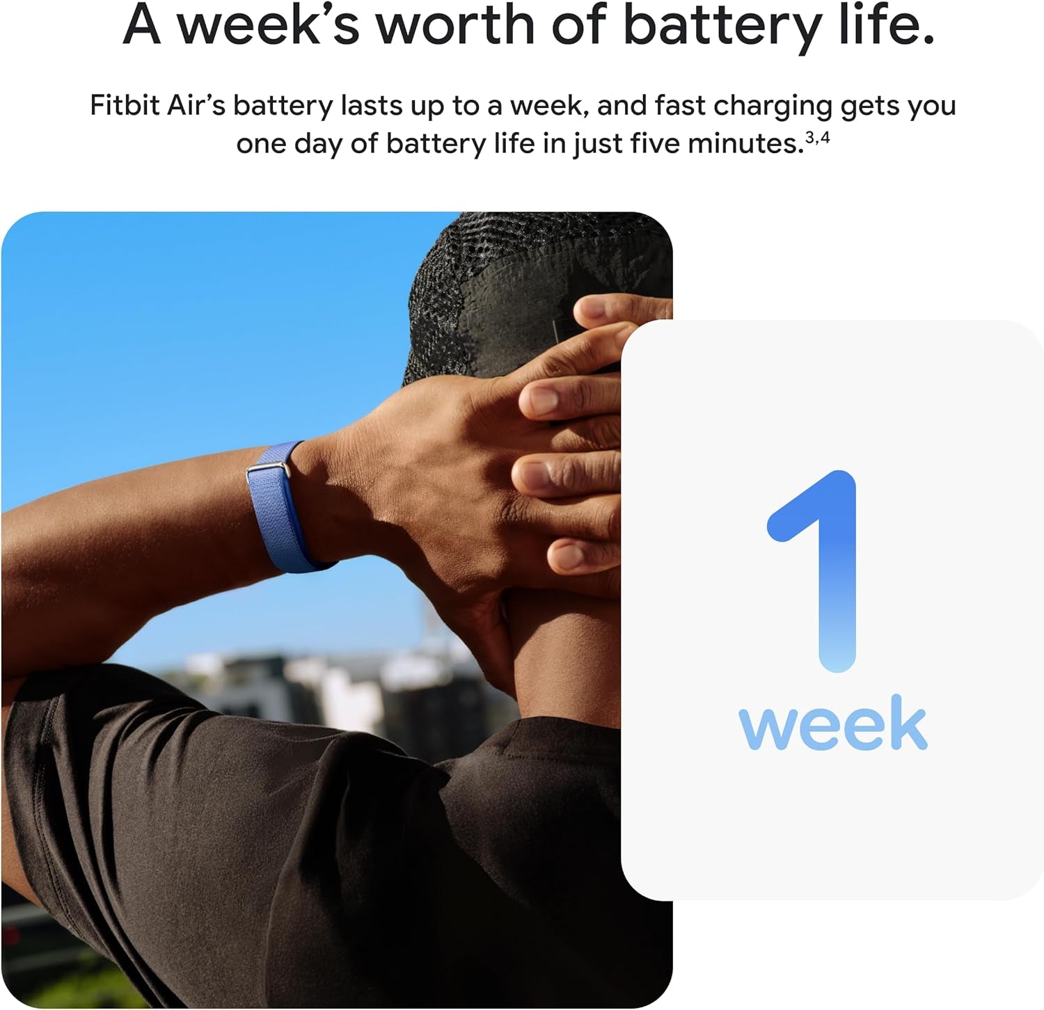 Google Fitbit Air - Screenless Activity Tracker with Fitness, Heart Rate, and Sleep Tracking - Personalized Ai-Powered Coaching - up to 7 Days’ Battery Life - Works with Ios and Android - Berry