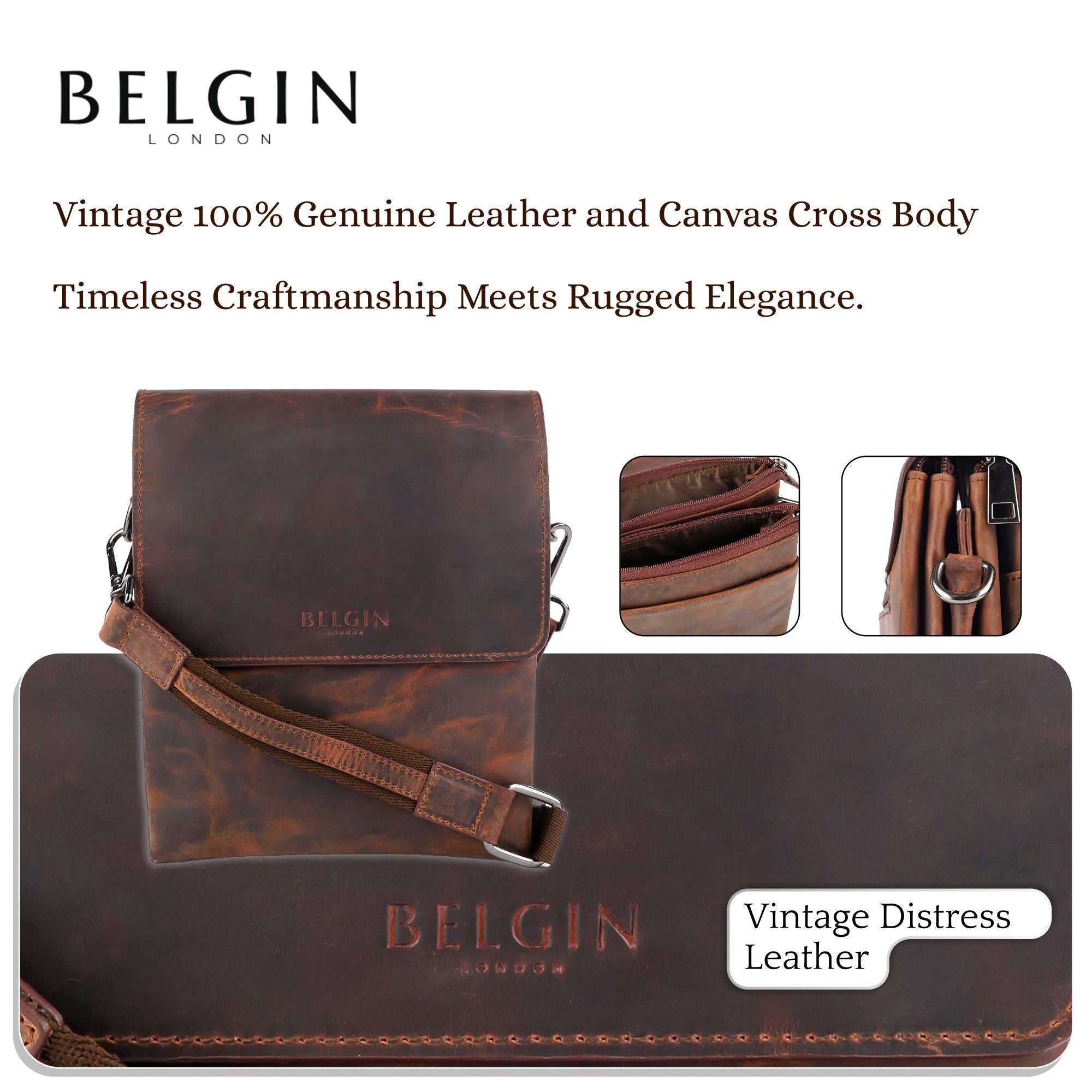 Brown Leather Sling/ Crossbody Bag for Travel and Casual Use