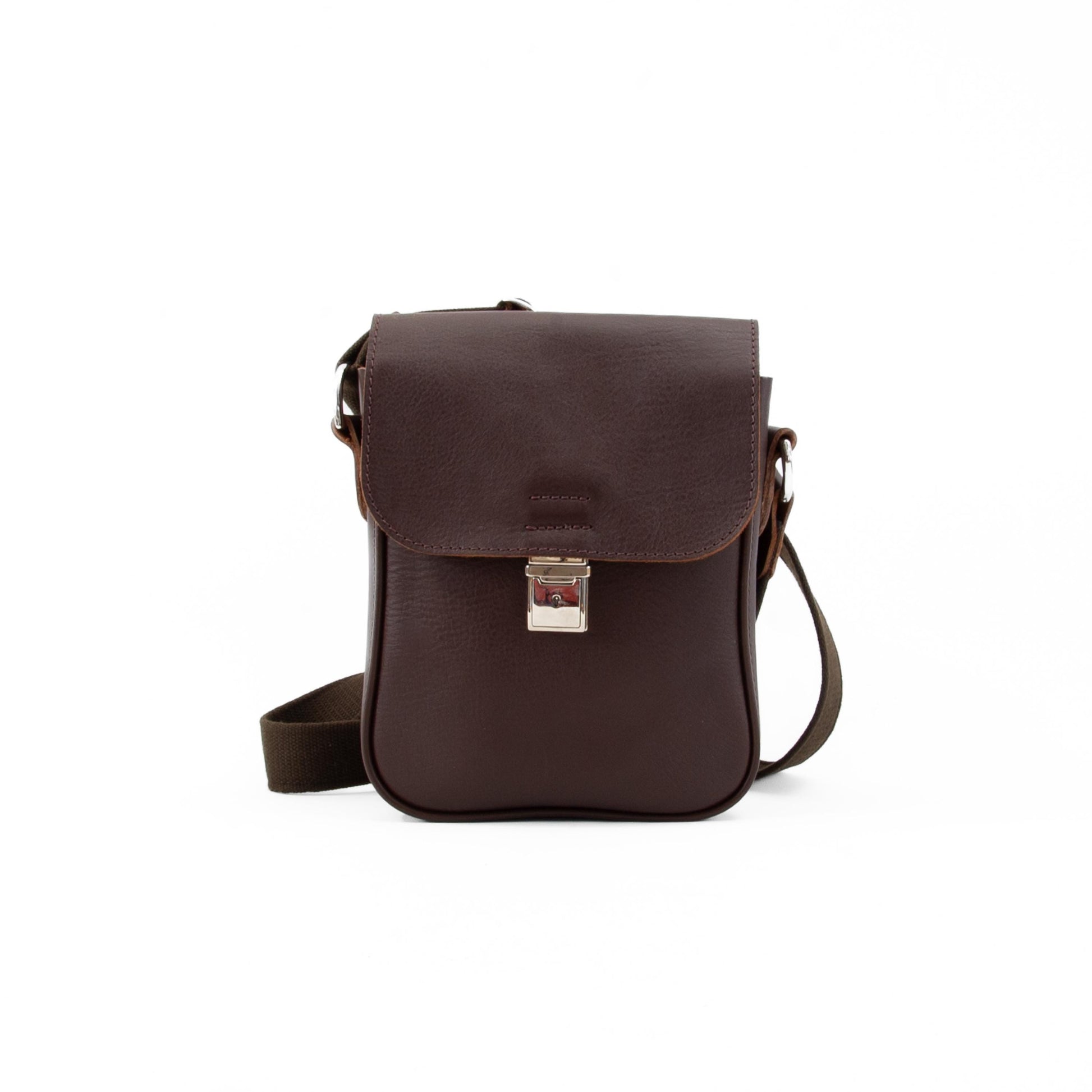 Handmade Brown Leather Messenger Bag, Italian Vegetable Tanned Leather