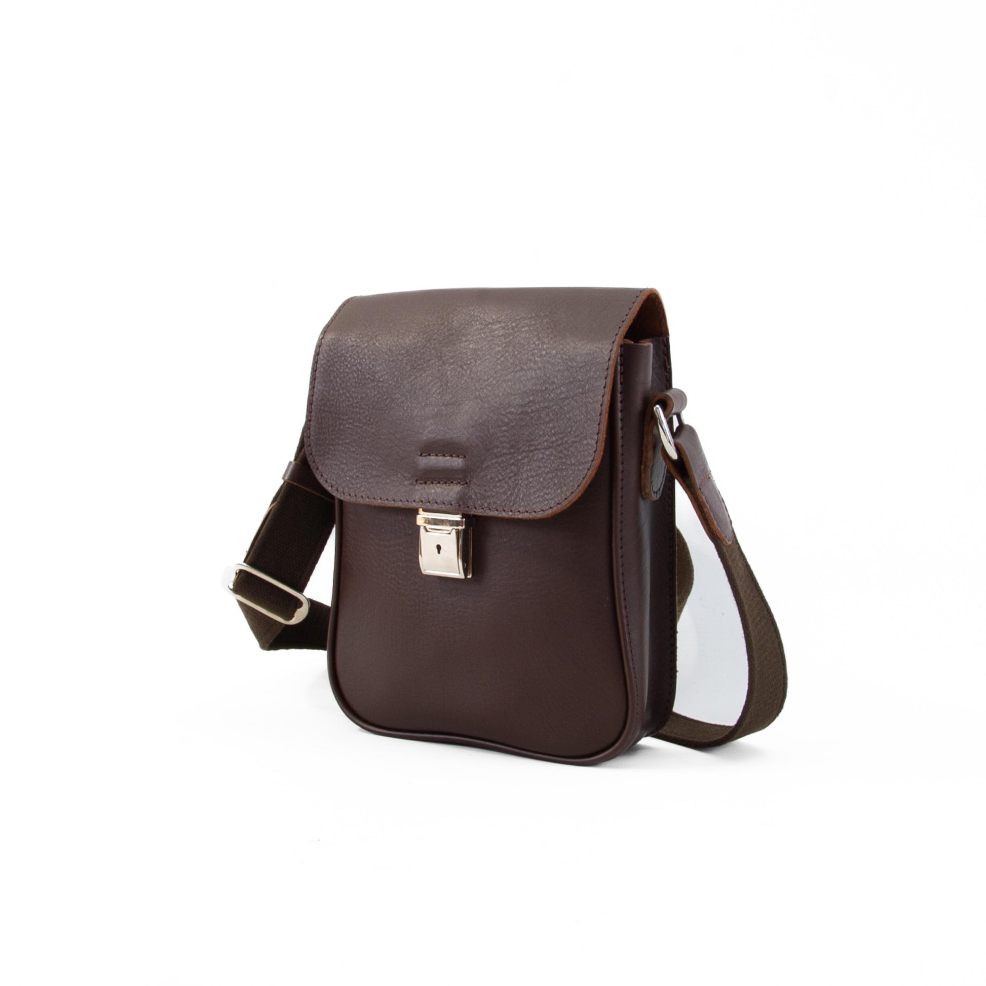Handmade Brown Leather Messenger Bag, Italian Vegetable Tanned Leather
