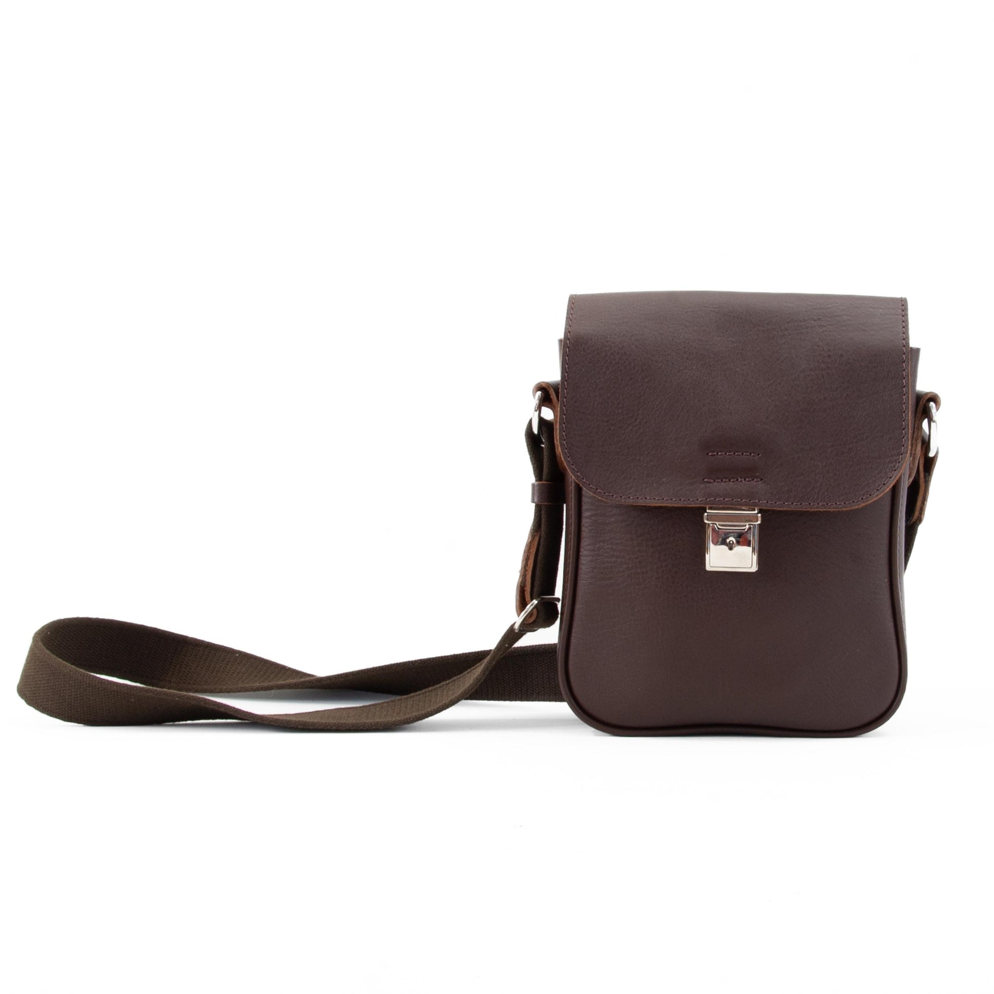 Handmade Brown Leather Messenger Bag, Italian Vegetable Tanned Leather