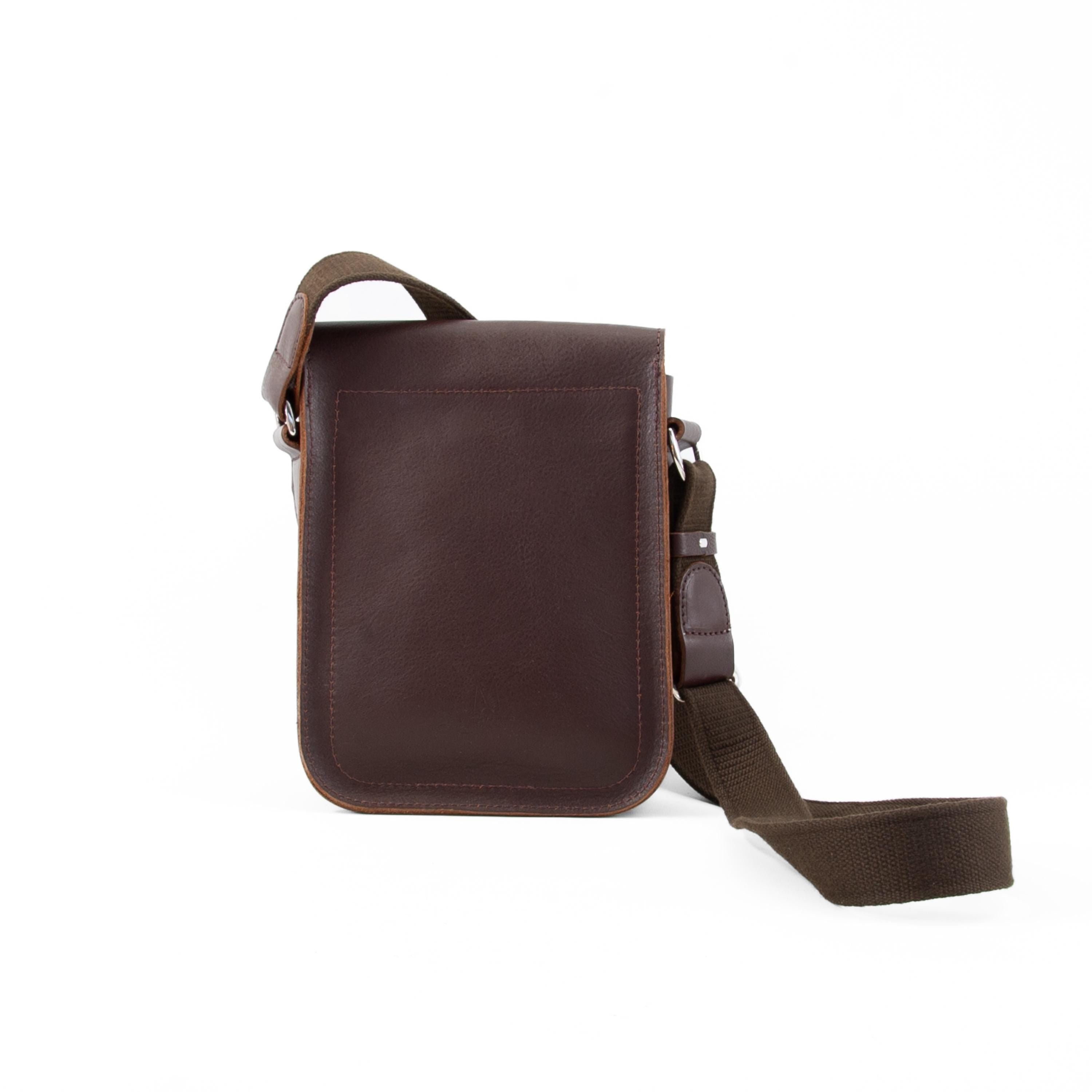 Handmade Brown Leather Messenger Bag, Italian Vegetable Tanned Leather